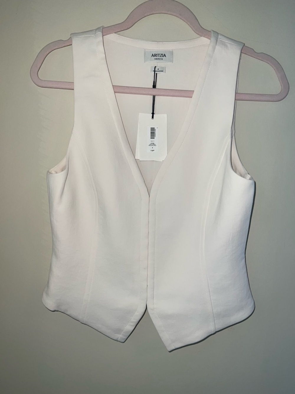 Aritzia Attire Vest- Crepette in Light Birch - Picture 6 of 7